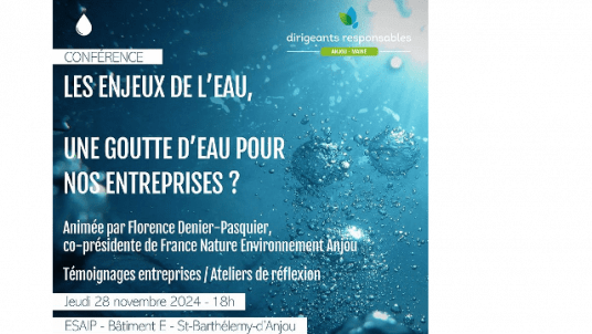 [INVITATION] Les enjeux de l'eau sont-ils une goutte d'eau pour nos entreprises ? 